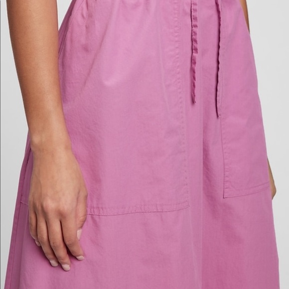 New GAP Tie-Waist Midi Dress in Purple Clover Size Large - Picture 4 of 12
